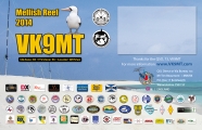 VK9MT double side QSL, front